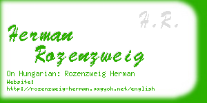 herman rozenzweig business card